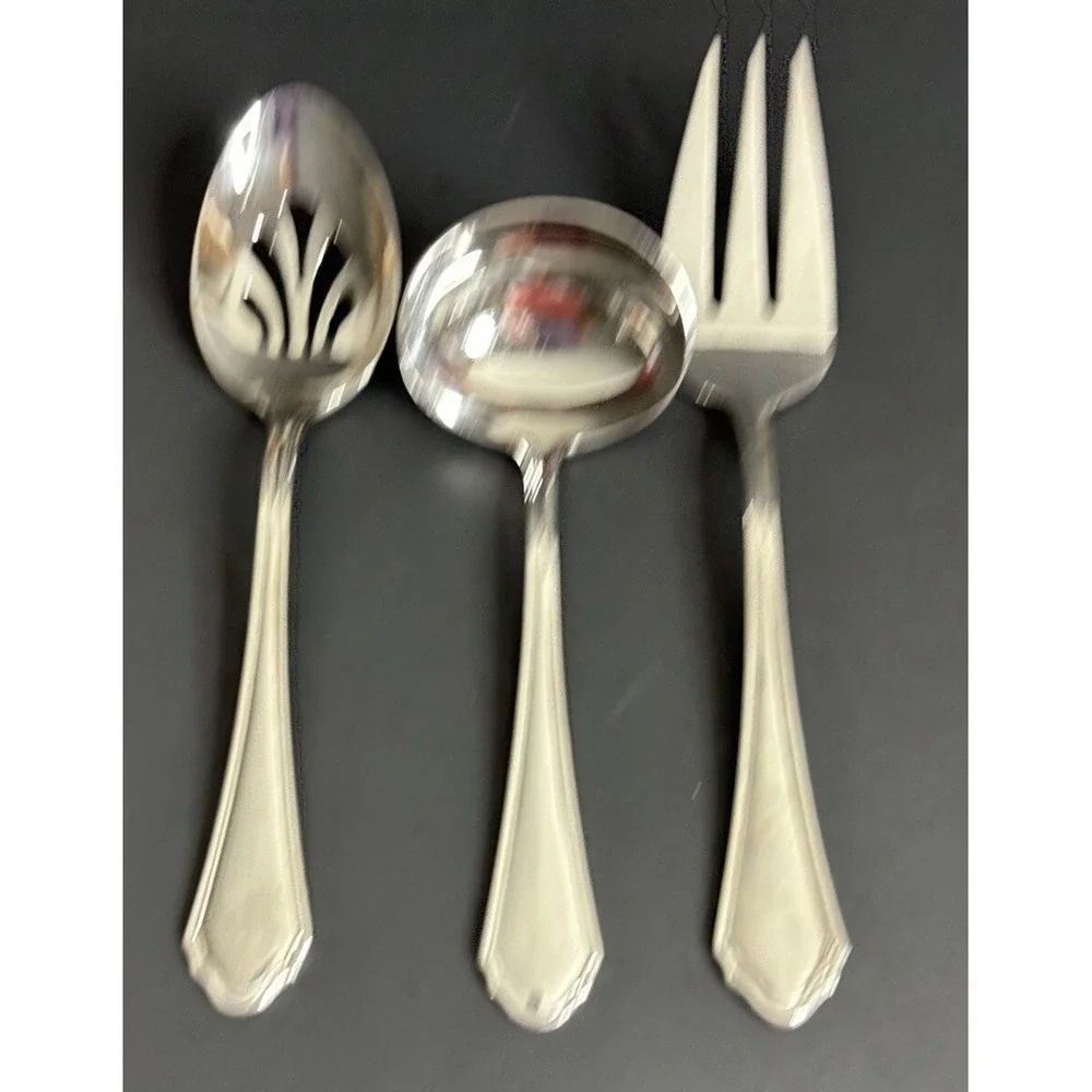 Reed & Barton Canter Place  Hostess Serving Set 7 Pc Stainless Steel Flatware